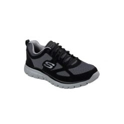 Buty sportowe męskie Skechers Burns Agoura. Czarne buty sportowe na co dzień męskie Skechers, z materiału, bez zapięcia. Za 199.99 zł.