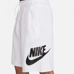Spodenki Męskie Nike M Nk Club Alumni Hbr Ft Short. Białe szorty męskie Nike, na lato, bez wzorów. Za 168.10 zł.