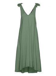 Vero Moda Sukienka w kolorze zielonym rozmiar: XS. Zielone sukienki damskie Vero Moda, xs, bez wzorów, bez kołnierzyka, bez ramiączek, maxi. Za 43.99 zł.