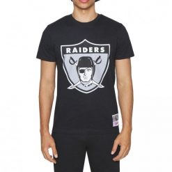 T-shirt męski do futbolu amerykańskiego Mitchell & Ness NFL Oakland Raiders. Czarne t-shirty męskie Mitchell & Ness, m, bez wzorów, bez kołnierzyka. Za 199.00 zł.