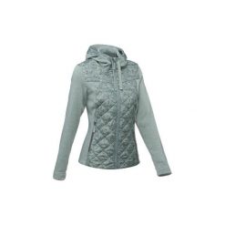 Sweter turystyczny NH500 Hybrid damski. Niebieskie swetry klasyczne damskie QUECHUA, xs, z materiału, bez kołnierzyka. Za 99.99 zł.