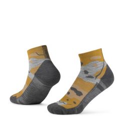 Skarpety turystyczne Buff Merino LIghtweight Quarter Sock LWQ2. Brązowe skarpetki męskie Buff, bez wzorów, z elastanu. Za 126.49 zł.