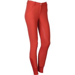 Damskie spodnie do jazdy konnej Harry's Horse TUranga z pełnym lejem. Brązowe spodnie materiałowe damskie HARRYS HORSE, z aplikacjami, z elastanu. Za 228.05 zł.