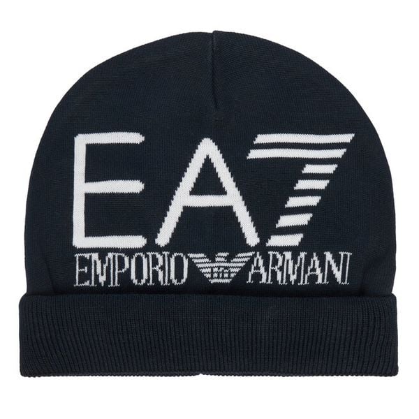 Czapka EA7 Emporio Armani. Niebieskie czapki męskie EA7 Emporio Armani, na zimę, bez wzorów. Za 149.99 zł.