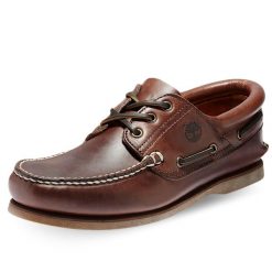 Mokasyny Classic Boat 3 Eye Padded Collar Rozmiar 41 - TB176015214 Brązowy. Brązowe mokasyny męskie Timberland, ze skóry. Za 781.10 zł.