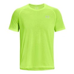 Koszulka sportowa męska Under Armour Streaker SS z krótkim rękawem. Zielone t-shirty sportowe męskie Under Armour, m, bez ramiączek, do biegania. Za 94.99 zł.