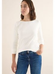 Cecil Koszulka w kolorze kremowym rozmiar: M. Brązowe bluzki damskie Cecil, m, bez wzorów, z bawełny, bez kołnierzyka. Za 73.93 zł.