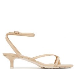 Sandały Aldo. Brązowe sandały damskie Aldo, bez wzorów, bez obcasa, na szpilce. Za 289.99 zł.