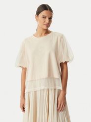 Rinascimento Bluzka CFC0128215003 Beżowy Regular Fit. Brązowe bluzki damskie RINASCIMENTO, l, bez wzorów, z syntetyku, bez ramiączek. Za 359.99 zł.