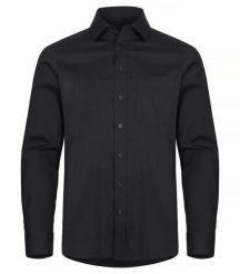 Clique Stretch Shirt L/S koszula stretch z długim rękawem Regular Fit – Black. Czarne koszule męskie CLIQUE, l, bez wzorów, z bawełny, bez kołnierzyka, bez ramiączek. Za 188.92 zł.