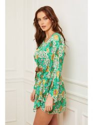 Plus Size Company Sukienka w kolorze zielonym rozmiar: 46. Zielone sukienki damskie Plus Size Company, plus size, bez wzorów, klasyczne, bez kołnierzyka, plus size, bez ramiączek, mini. Za 109.52 zł.