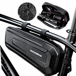 Rockbros b66 torba na ramę rowerową wodoodporna 1,5l - czarna. Czarne torebki klasyczne damskie ROCKBROS, bez wzorów, z materiału, bez dodatków. Za 60.99 zł.