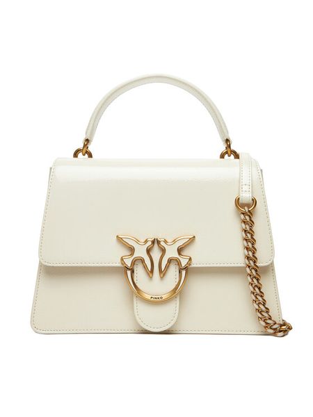 PINKO Torebka Love One Top Handle Classic Light PE 25 PLTT 100066 A1UV Biały. Białe torebki klasyczne damskie Pinko, bez wzorów, ze skóry, bez dodatków. Za 979.99 zł.