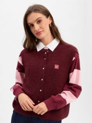 American vintage kamizelka z dzianiny z alpaki i lnu Kobiety Sztuczne włókno czerwony, L. Czerwone kamizelki damskie American vintage, l, z dzianiny. Za 749.95 zł.