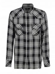 Diesel Clothes Koszula w kolorze czarno-szarym rozmiar: S. Czarne koszule męskie Diesel Clothes, s, bez wzorów, z bawełny, bez kołnierzyka, bez ramiączek. Za 193.24 zł.
