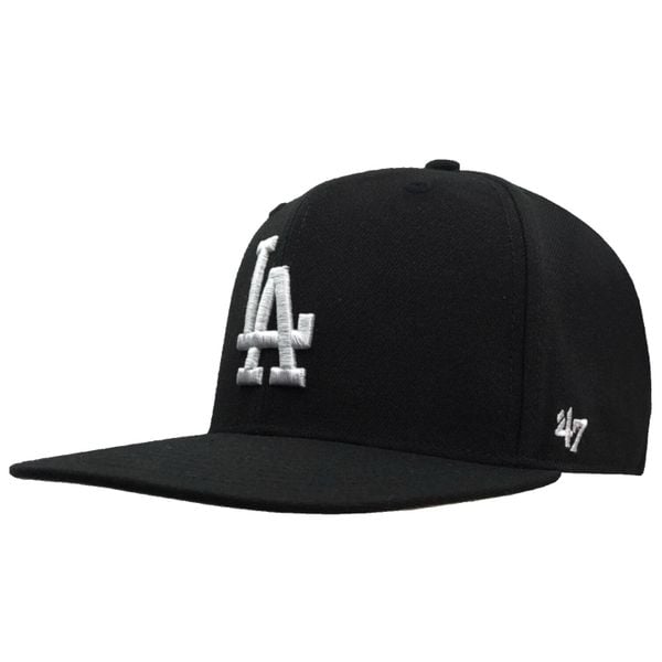 Czapka z daszkiem męska 47 Los Angeles Dodgers No Shot Captain. Czarne czapki męskie 47 Brand, bez wzorów, z bawełny, sportowe. Za 119.99 zł.