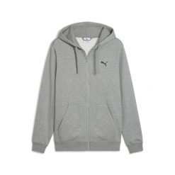Męska rozpinana bluza z kapturem Essentials PUMA Medium Gray Heather. Szare bluzy z kapturem męskie Puma, m, prążkowane. Za 249.00 zł.