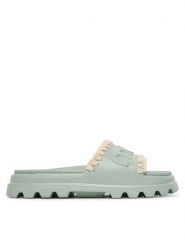 Mou Klapki MU.SW661000N Zielony. Zielone klapki damskie Mou, bez wzorów, z syntetyku, bez obcasa. Za 499.99 zł.