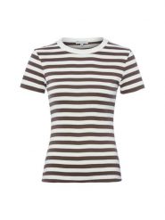 Marie Lund Koszulka Kobiety Bawełna brązowy|biały, L. Białe t-shirty damskie Marie Lund, l, bez wzorów, z bawełny, bez kołnierzyka. Za 99.95 zł.