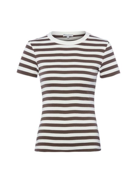 Marie Lund Koszulka Kobiety Bawełna brązowy|biały, L. Białe t-shirty damskie Marie Lund, l, bez wzorów, z bawełny, bez kołnierzyka. Za 99.95 zł.