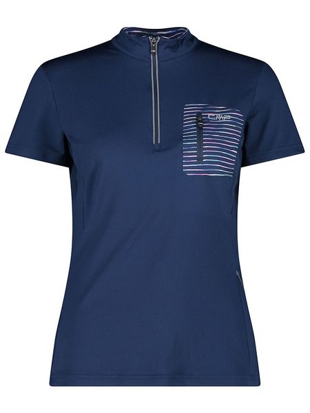 Cmp Koszulka kolarska w kolorze granatowym rozmiar: 38. Niebieskie bluzki sportowe damskie CMP, bez wzorów, z materiału, bez ramiączek. Za 74.11 zł.