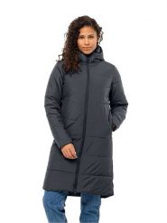 Jack Wolfskin Płaszcz pikowany "Deutzer" w kolorze antracytowym rozmiar: S. Czarne płaszcze damskie Jack Wolfskin, s, bez wzorów, z materiału. Za 439.24 zł.