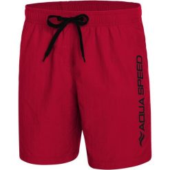 Spodenki kąpielowe męskie Aqua Speed Owen. Czerwone kąpielówki męskie Aqua-Speed, m, bez wzorów. Za 79.99 zł.
