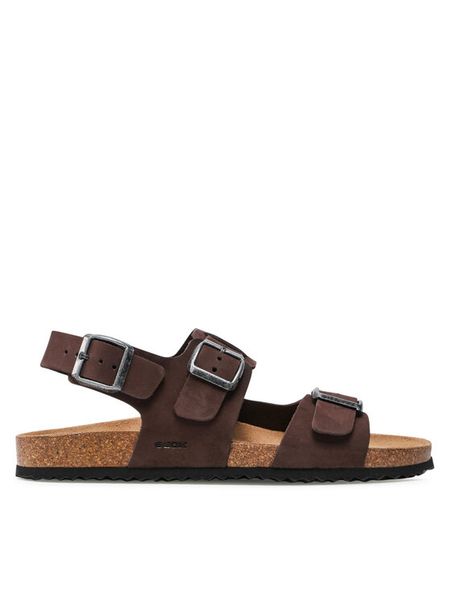 Geox Sandały U Sandal Ghita A U159VA 00032 C6024 Brązowy. Brązowe sandały męskie Geox, z nubiku, bez zapięcia. Za 339.99 zł.