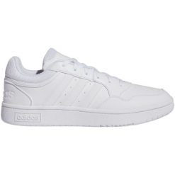 Buty adidas Hoops 3.0 M IG7916 białe. Białe buty sportowe na co dzień męskie ze skóry, bez zapięcia. Za 379.39 zł.