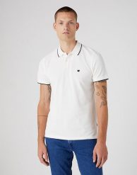 WRANGLER POLO SHIRT MĘSKA KOSZULKA POLO POLÓWKA LOGO WORN WHITE W7BHK4W02 112330858. Białe koszulki polo męskie Wrangler, m, bez wzorów, bez ramiączek. Za 109.99 zł.