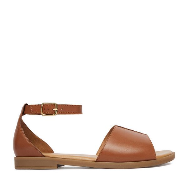 Sandały Lasocki. Brązowe sandały damskie Lasocki, bez wzorów, bez obcasa, na płaskiej podeszwie. Za 159.99 zł.