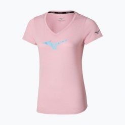 Koszulka do biegania damska Mizuno Core Runbird Tee. Czerwone bluzki sportowe damskie Mizuno, m, z materiału, bez kołnierzyka, bez ramiączek. Za 109.99 zł.