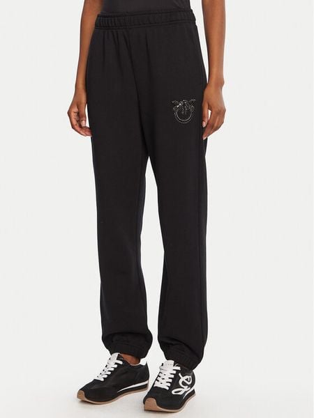 PINKO Spodnie dresowe Plumcake 104790 A2RO Czarny Regular Fit. Czarne spodnie dresowe damskie Pinko, m, bez wzorów, z bawełny. Za 859.99 zł.