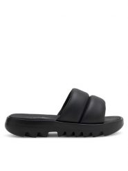 Reebok Klapki Cardi Slide HP2217 Czarny. Czarne klapki damskie Reebok, bez wzorów, ze skóry, bez obcasa. Za 229.99 zł.
