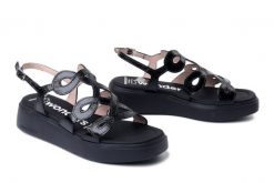 WONDERS A-4503 negro, sandały damskie. Czarne sandały damskie Wonders, bez wzorów, bez obcasa. Za 569.90 zł.