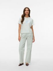 Vero Moda Koszulka w kolorze białym rozmiar: M. Białe bluzki damskie Vero Moda, m, bez wzorów, z bawełny, bez kołnierzyka. Za 75.69 zł.