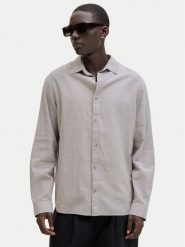 Jack & Jones Koszula Summer 12289174 Beżowy Regular Fit. Brązowe koszule męskie Jack & Jones, m, bez wzorów, z bawełny, bez kołnierzyka, bez ramiączek. Za 159.99 zł.