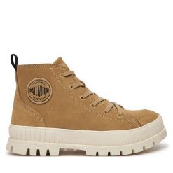 Trapery Palladium. Brązowe trapery damskie Palladium, bez obcasa. Za 429.99 zł.