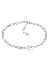 Elli Damski soliter koło warstwy z kryształem szklanym w srebrze próby 925 sterling silver Bransoletki 1 ct. Szare bransoletki damskie Elli, srebrne. Za 248.99 zł.