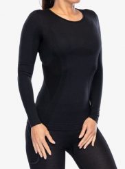 Bluza termoaktywna damska Brubeck Comfort Wool LS. Czarne bluzy bez kaptura damskie Brubeck, xl, z elastanu. Za 219.99 zł.