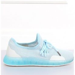 Buty sportowe niebieskie B-6851 Blue. Niebieskie buty sportowe na co dzień damskie ButyModne, bez wzorów, z materiału, na fitness i siłownię. W wyprzedaży za 69.00 zł.