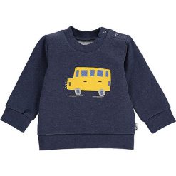 Bluza w kolorze granatowym. Niebieskie bluzy chłopięce Lamino, z aplikacjami, z dresówki, bez ramiączek, bez kaptura. W wyprzedaży za 42.95 zł.