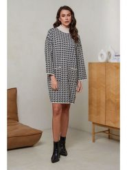 Soft Cashmere Sukienka dzianinowa w kolorze czarno-beżowym rozmiar: 34/36. Brązowe sukienki damskie Soft Cashmere, na co dzień, bez wzorów, z dzianiny, bez kołnierzyka, bez ramiączek, maxi, proste. Za 173.99 zł.