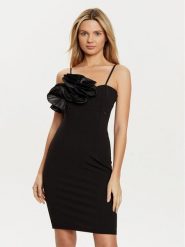 Rinascimento Sukienka koktajlowa CFC0121697003 Czarny Slim Fit. Czarne sukienki damskie RINASCIMENTO, m, bez wzorów, z syntetyku, wizytowe, bez kołnierzyka, bez ramiączek. Za 289.99 zł.