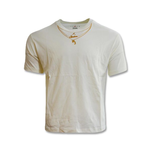 Koszulka Jordan Heritage Chain T-shirt Wmns Core Sail. Białe bluzki damskie Jordan, s, bez wzorów, sportowe, bez kołnierzyka, bez ramiączek. Za 123.05 zł.