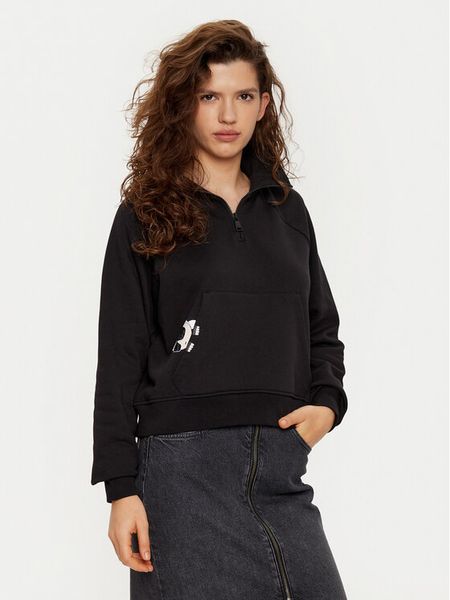 KARL LAGERFELD Bluza A1W20058 Czarny Regular Fit. Czarne bluzy bez kaptura damskie Karl Lagerfeld, m, z bawełny. Za 719.99 zł.