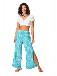 Aller Simplement Spodnie w kolorze turkusowo-białym rozmiar: 38/40. Białe spodnie materiałowe damskie Aller Simplement, bez wzorów, z materiału, klasyczne, z podwyższonym stanem. Za 74.46 zł.