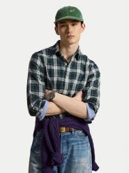 Polo Ralph Lauren Koszula 710B30158001 Zielony ciemny Custom Fit. Zielone koszule męskie Polo Ralph Lauren, m, bez wzorów, z bawełny, bez kołnierzyka, bez ramiączek. Za 819.99 zł.
