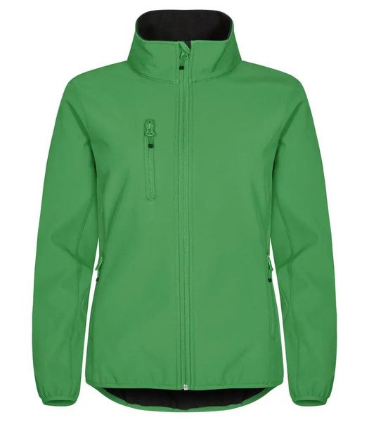 Clique Classic Softshell Jacket Damska – 3-warstwowa, ekologiczna. Zielone kurtki softshell damskie CLIQUE, m, bez wzorów, z softshellu, bez kaptura. Za 265.28 zł.