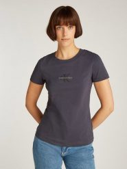 CALVIN KLEIN JEANS Koszulka w kolorze czarnym rozmiar: S. Czarne bluzki damskie Calvin Klein Jeans, s, bez wzorów, z bawełny, bez kołnierzyka, bez ramiączek. Za 96.60 zł.